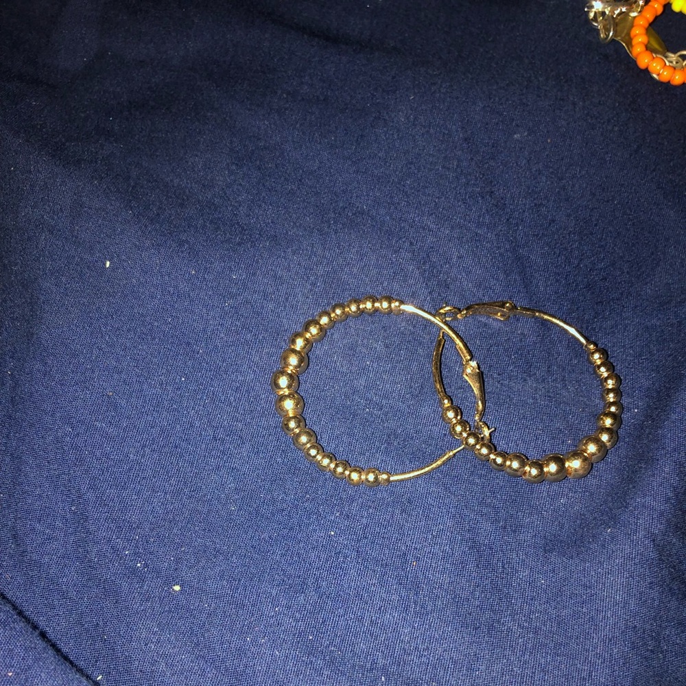 Gold hoop earrings